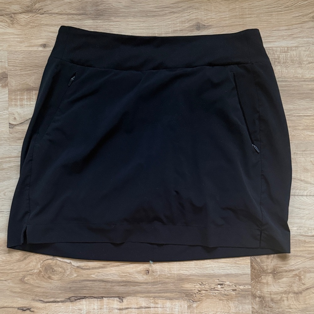 Athleta Black Skort with Zipper Pockets